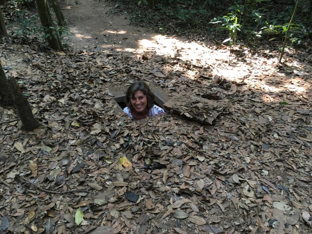 Hidden entrance to Cu Chi Tunnels