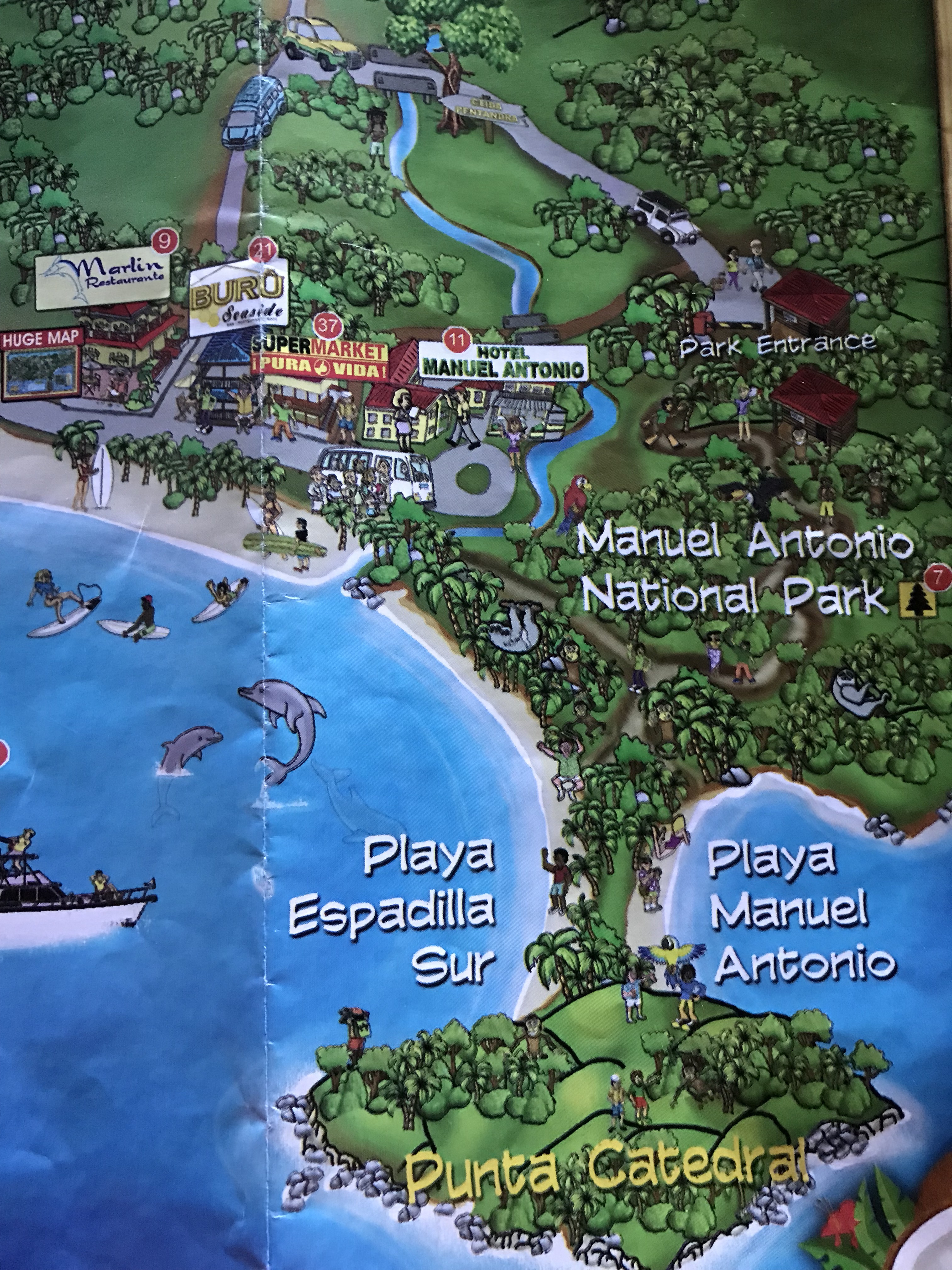 Costa Rica Manuel Antonio Map
